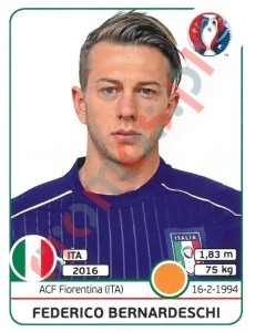 509x Federico Bernardeschi – UEFA Euro France 2016 Panini