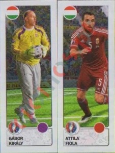 656 Gábor Király / Attila Fiola – UEFA Euro France 2016 Panini