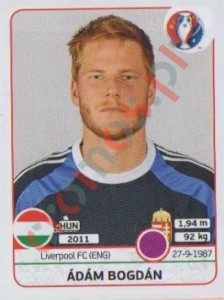 662 Ádám Bogdán – UEFA Euro France 2016 Panini
