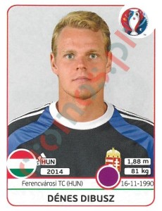 662x Dénes Dibusz – UEFA Euro France 2016 Panini