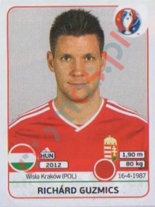 665 Richárd Guzmics – UEFA Euro France 2016 Panini