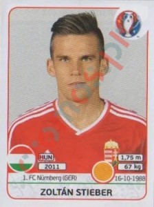 672 Zoltán Stieber – UEFA Euro France 2016 Panini