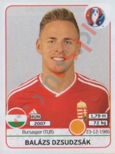 673 Balázs Dzsudzsák – UEFA Euro France 2016 Panini
