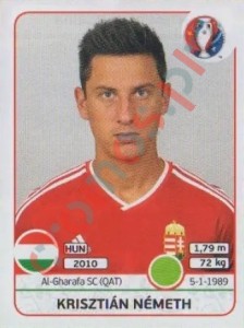 676 Krisztián Németh – UEFA Euro France 2016 Panini