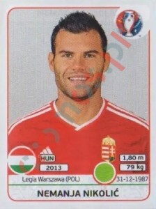 677 Nemanja Nikolic – UEFA Euro France 2016 Panini