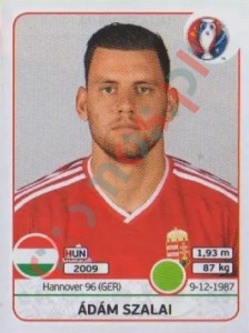 680 Ádám Szalai – UEFA Euro France 2016 Panini