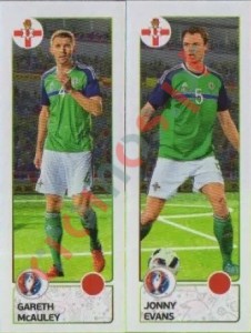 321 Gareth McAuley / Jonny Evans – UEFA Euro France 2016 Panini