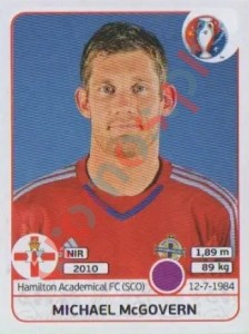 325 Michael McGovern – UEFA Euro France 2016 Panini