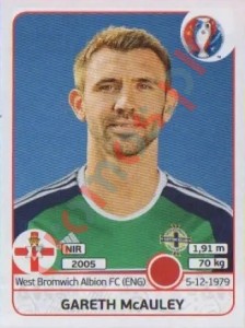 327 Gareth McAuley – UEFA Euro France 2016 Panini