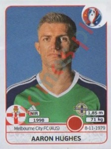 329 Aaron Hughes – UEFA Euro France 2016 Panini