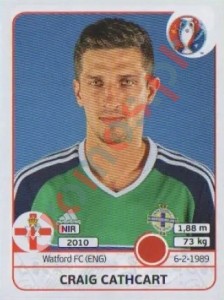 332 Craig Cathcart – UEFA Euro France 2016 Panini