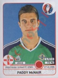 333 Paddy McNair – UEFA Euro France 2016 Panini