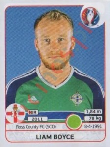 342 Liam Boyce – UEFA Euro France 2016 Panini