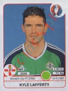 344 Kyle Lafferty – UEFA Euro France 2016 Panini