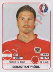 632 Sebastian Prödl – UEFA Euro France 2016 Panini