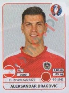 633 Aleksandar Dragovic – UEFA Euro France 2016 Panini