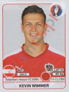635 Kevin Wimmer – UEFA Euro France 2016 Panini