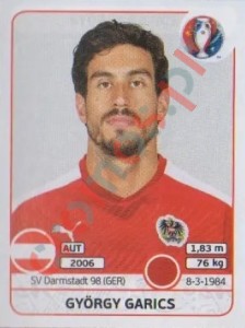 637 György Garics – UEFA Euro France 2016 Panini