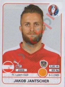 640 Jakob Jantscher – UEFA Euro France 2016 Panini