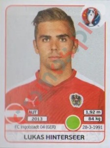 645 Lukas Hinterseer – UEFA Euro France 2016 Panini