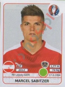 647 Marcel Sabitzer – UEFA Euro France 2016 Panini