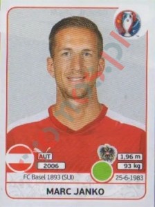 648 Marc Janko – UEFA Euro France 2016 Panini