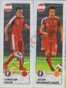 652 Christian Fuchs / Julian Baumgartlinger – UEFA Euro France 2016 Panini