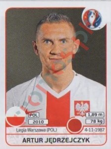 296 Artur Jedrzejczyk – UEFA Euro France 2016 Panini