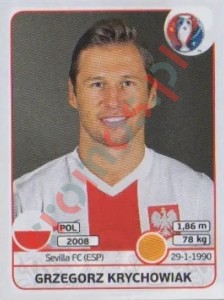 302 Grzegorz Krychowiak – UEFA Euro France 2016 Panini