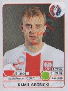 310 Kamil Grosicki – UEFA Euro France 2016 Panini