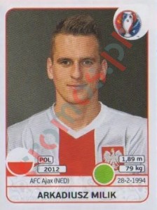 311 Arkadiusz Milik – UEFA Euro France 2016 Panini