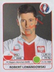312 Robert Lewandowski – UEFA Euro France 2016 Panini