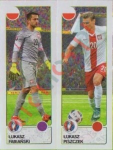 314 Lukasz Fabianski / Lukasz Piszczek – UEFA Euro France 2016 Panini