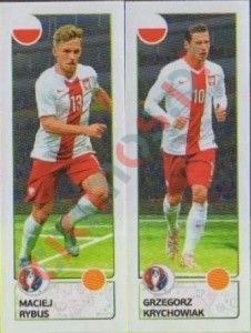 316 Maciej Rybus / Grzegorz Krychowiak – UEFA Euro France 2016 Panini