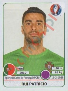 577 Rui Patrício – UEFA Euro France 2016 Panini