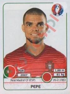 580 Pepe – UEFA Euro France 2016 Panini