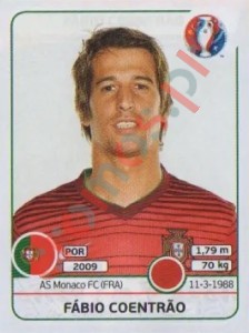 582 Fábio Coentrão – UEFA Euro France 2016 Panini