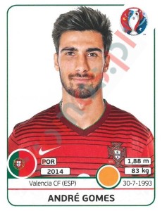 585x André Gomes – UEFA Euro France 2016 Panini