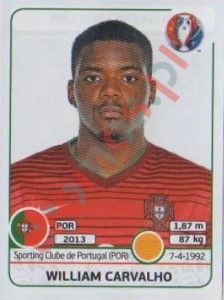 587 William Carvalho – UEFA Euro France 2016 Panini