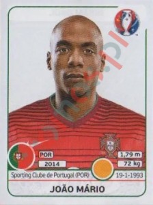588 João Mário – UEFA Euro France 2016 Panini