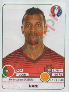 590 Nani – UEFA Euro France 2016 Panini