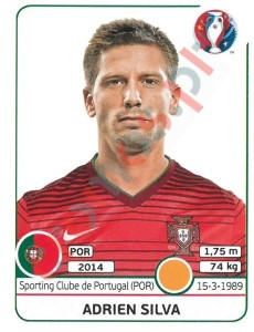 591x Adrien Silva – UEFA Euro France 2016 Panini