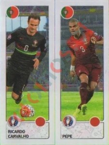 599 Ricardo Carvalho / Pepe – UEFA Euro France 2016 Panini