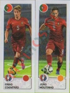 600 Fábio Coentrão / João Moutinho – UEFA Euro France 2016 Panini