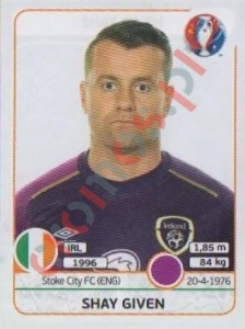 517 Shay Given – UEFA Euro France 2016 Panini