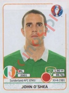 519 John O’Shea – UEFA Euro France 2016 Panini