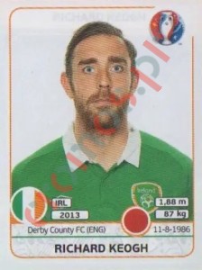 520 Richard Keogh – UEFA Euro France 2016 Panini