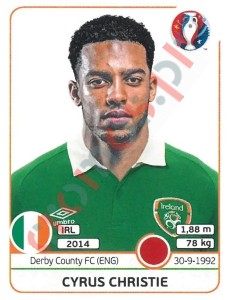 522x Cyrus Christie – UEFA Euro France 2016 Panini