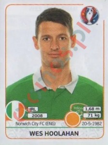 531 Wes Hoolahan – UEFA Euro France 2016 Panini