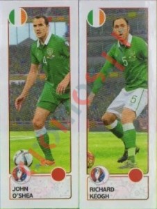 539 John O’Shea / Richard Keogh – UEFA Euro France 2016 Panini